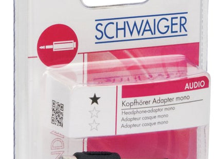 Adaptador Schwaiger Mono Jack 6,35mm Toma Rca