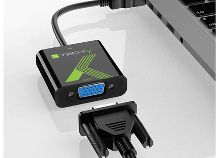 Techly Hdmi -> Vga+3.5mm M/F Negro