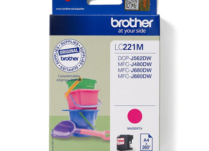 EAN 4977766747332 - Brother LC221M cartucho de tinta 1 pieza(s) Original Magenta imagen 1
