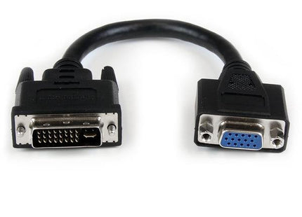 Startech Adaptador Conversor Dvi-I A Vga M/H 0.20m Negro Dvivgamf8in