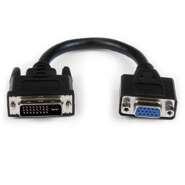 Startech Adaptador Conversor Dvi-I A Vga M/H 0.20m Negro Dvivgamf8in