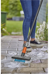 Cepillo De Lavado Gardena Cleansystem Set De Lavado Duro Con Mango M Gris/Turquesa, Anchura Útil 27 Cm 18828-20