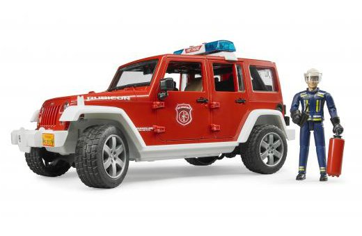 Bruder Jeep Wrangler Unlimitedrubicon Bomberos Con Muñeco 02528