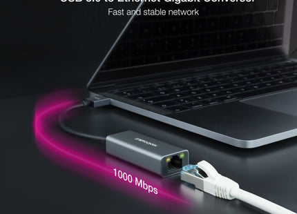 Nanocable Adaptador De Red Usb 3.0 A Ethernet Gigabit 10/100/1000 Mbps