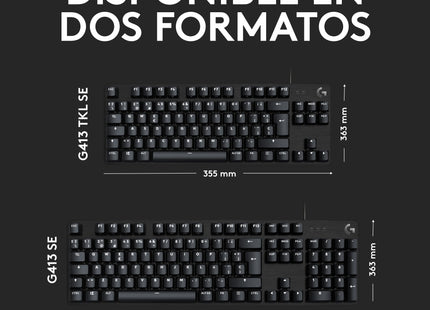 Teclado Español Logitech G G413 Tkl Se Usb Qwerty Negro