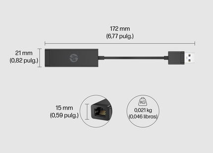 EAN 0196188567630 - HP USB 3.0 to Gigabit RJ45 Adapter G2 Ethernet imagen 2