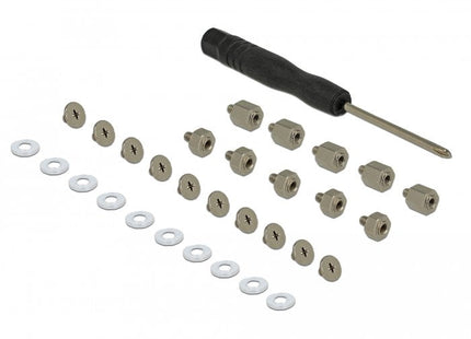 Delock 18288 Juego De Fijación 31 Piezas Para Módulo Ssd / M.2