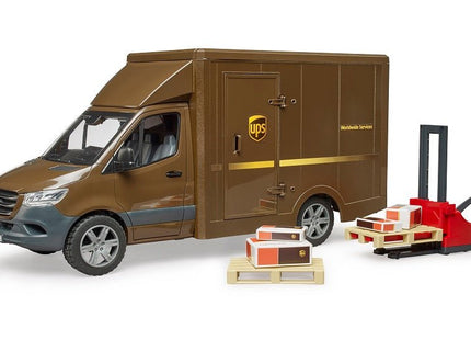 Camion Ups Bruder Mb Sprinter Con Conductor Y Accesorios, 02678