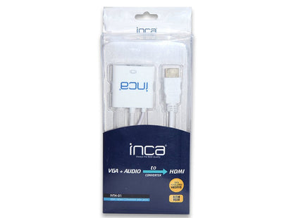 Inca Ivth-01 Adaptador Convertidor Vga A Hdmi Usb Audio Macho-Hembra Hdmi
