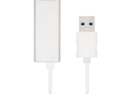 Nanocable Conversor Usb 3.0 A Ethernet Gigabit 10/100/1000 Mbps - 15cm - Aluminio