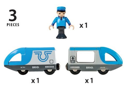 Vehículo De Juguete De Tren Brio   De Pasajeros Azul Mundial 33506