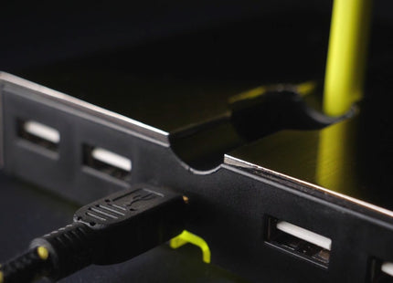 Cherry Xtrfy Zub B1 Raton Bungee Plata Amarillo Hub De Interfaz Usb 2.0