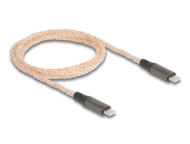 Delock 88288 Usb 2.0 Cable Usb Type-C Macho A Macho De Pd 3.0 100 W Con Iluminación Rgb, 1,20 M