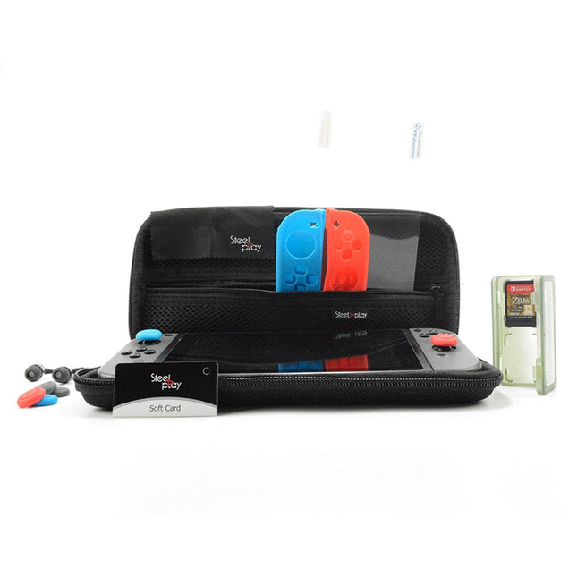 Kit De Transporte Y Protección Steelplay 11 En 1 + 2 Fundas Para Joypad Switch Gratis