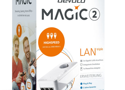 Devolo Magic 2 Lan Triple + Single, Powerline 8502