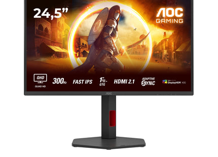 Monitor Aoc G4 Q25g4sr  24.5" 2560 X 1440 Pixeles Quad Hd Led Negro, Rojo
