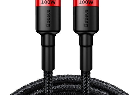 Baseus Cafule Pd2.0 100w Flash Charging Type-C To Type-C Cable [20v 5a]2m Red+Black