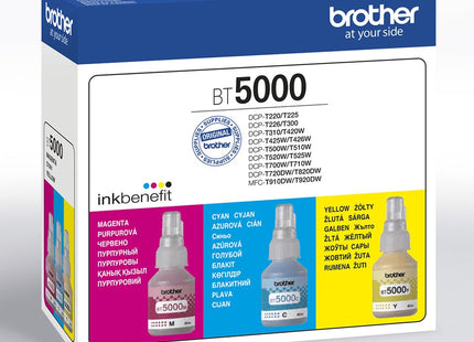 Brother Bt5000 Ink Bottle Value Pack 1x C M Y