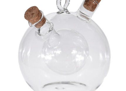 Aceitera Y Vinagrera De Cristal 2 En 1 350ml