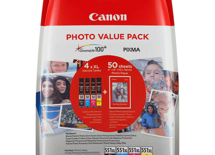 Cartucho Original Canon Cli551xl Bk+C+M+Y - 6443b006 [Pag-660]
