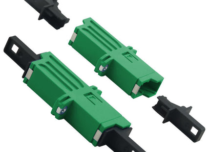 Adaptador Helos Fo E2000® Apc 8 ° (Lsh) Simplex Monomodo Os2 Verde