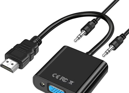 Adaptador Hmdi A Vga Hd 1080p 60hz Con Cable De Audio  3.5mm
