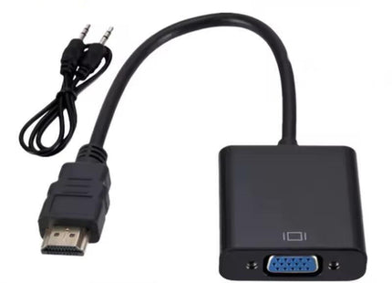 Adaptador Hmdi A Vga Hd 1080p 60hz Con Cable De Audio  3.5mm