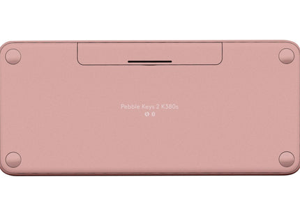 Teclado Inglés Logitech Pebble Keys 2 K380s Rf Wireless + Bluetooth Qwerty Internacional De Ee.Uu. Rosa