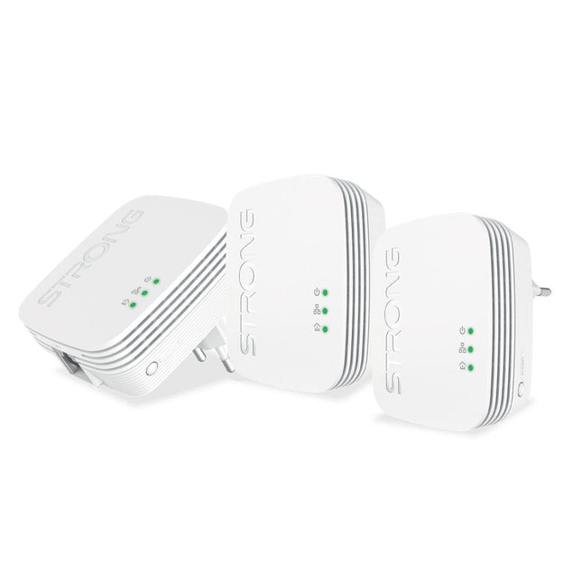 Strong Powerline 600 Triple Pack Mini 600 Mbit/S Ethernet Blanco 3 Pieza(S)
