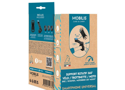 Mobilis 044026 Soporte Pasivo Smartphone Para Bicicleta, Patinete, Motocicleta, Scooter Negro