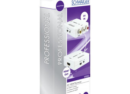 Schwaiger Hdmrca01 513 Conversor De Vídeo Con Escalador 1920 X 1080 Pixeles Av A Hdmi