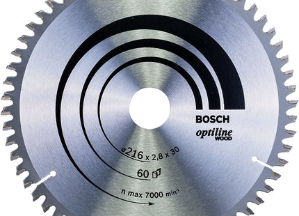 Bosch Hoja De Sierra Circular Optiline Wood, Ø 216mm, 60t 2608640642