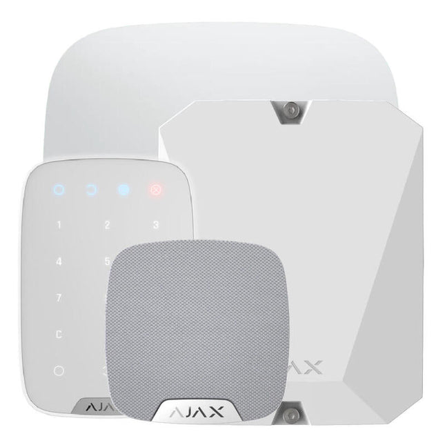 Ajax Hubkit-Renove-Wh2 Ajax Hubkit Renove Blanco. Hub + Multitransmiter + Keypad + Homesiren