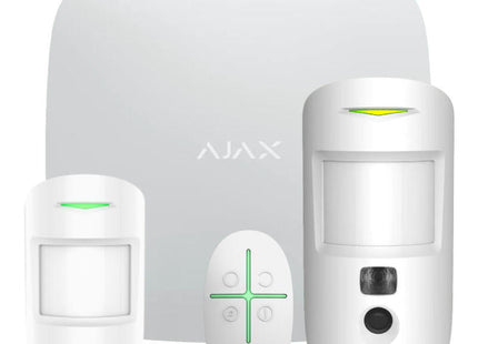 Ajax Starterkit-Cam-Mp-Wh1 Kit Ajax Blanco. Hub 2 + Motioncam + Motionprotect + Spacecontrol