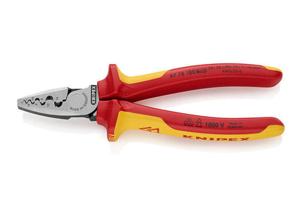 Alicates Para Entallar Punteras 180x56x28mm 9778180 Knipex