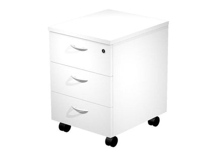 Artexport Cajonera Presto 3 Cajones C/Ruedas Guías Metálicas Cerradura Blanco -Desmontado-