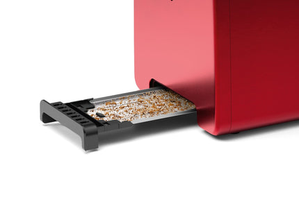 Tostadora Bosch Designline Tat3p424 Potencia 970 W, Numero De Ranuras 2, Material De La Carcasa Acero Inoxidable, Rojo