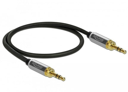 Delock Cable Estéreo De 3,5 Mm, 3 Pines Macho A Macho Con Adaptador De Tornillo De 0,5 M