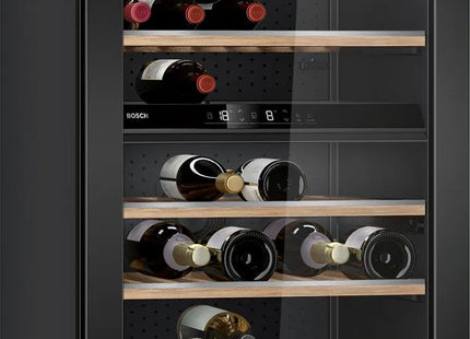 Vinoteca Bosch Hogar Serie Kwk36abga  6, Negra, 2 Zonas De Temperatura Kwk36abga