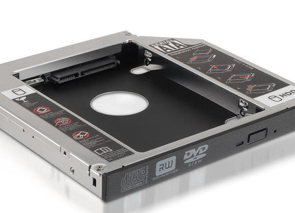 Aisens Adaptador Portatil Para Sustituir Dvd 12.75mm Por Hd/Ssd 2.5'/6.35cm 7/9.5mm Sata