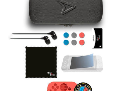 Kit De Transporte Y Protección Steelplay 11 En 1 + 2 Fundas Para Joypad Switch Gratis