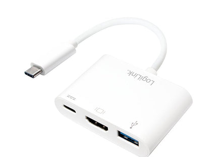 Logilink Conversor Usb 3.1 Tipo C A Hdmi + Usb, Con Puerto De Carga Ua0258