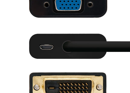 Nanocable Conversor Dvi 24+1/M A Vga Hdb15/H - 10 Cm - Negro