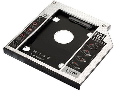 Ewent Sata Iii Ssd/Hdd Installation Frame For Cd/Dvd/Blu-Ray Drive Ewent Ew7003, Acrilonitrilo Butadieno Estireno (Abs), Aluminio, Negro, Blanco, 2.5", 129 Mm, 128 Mm, 9,5 Mm