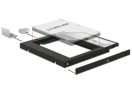 Marco De Montaje Delock 5.25" Slim Para 2.5 Sata Hdd 9.5mm
