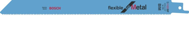 Hoja De Sierra De Sable Bosch Professional S 1122 Bf Flexible Para Metal, 2 Piezas De Longitud 225 Mm 2608656041
