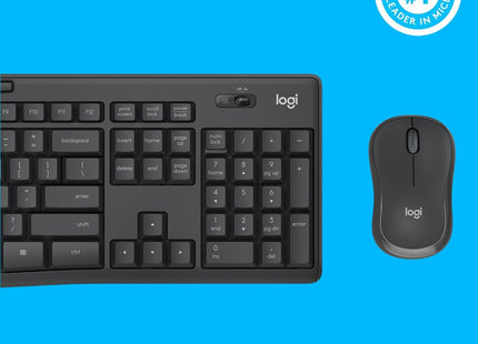 Teclado Ingles + Ratón Logitech Mk295 Usb Qwerty Internacional Ee.Uu. Grafito