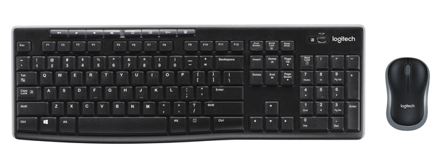 Teclado Italiano Logitech Wireless Combo Mk270 Ratón Incluido Usb Qwerty Negro