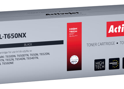 Tóner Activejet Atl-T650nx Reemplazo Para Lexmark T650h11e Supreme 25,000 Páginas Negro
