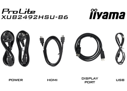 EAN 4948570122578 - iiyama XUB2492HSU-B6 pantalla para PC 60,5 cm (23.8") 1920 x 1080 Pixeles Full HD LED Negro imagen 9